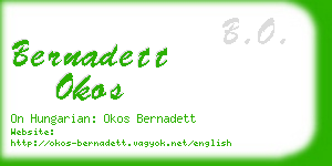 bernadett okos business card